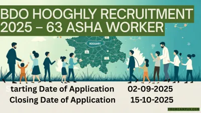 Block Development Office Hooghly Recruitment 2025  for 63 Asha Worker Posts