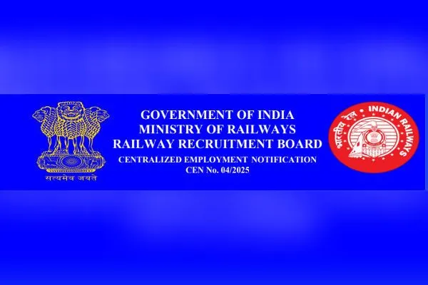 RRB CEN 04/2025 Section Controller Recruitment 2025