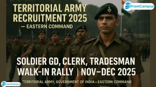 Territorial Army Eastern Command Recruitment 2025 | Apply for 1169 Civilian Group ‘C’ Posts – MTS, Cook, Washerman & More