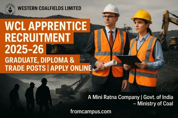 Western Coalfields Limited (WCL) Apprentice Recruitment 2025 online apply