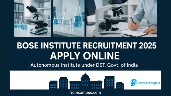 Bose Institute Duftry Recruitment 2025 Notification Out, Apply Online for Various Posts