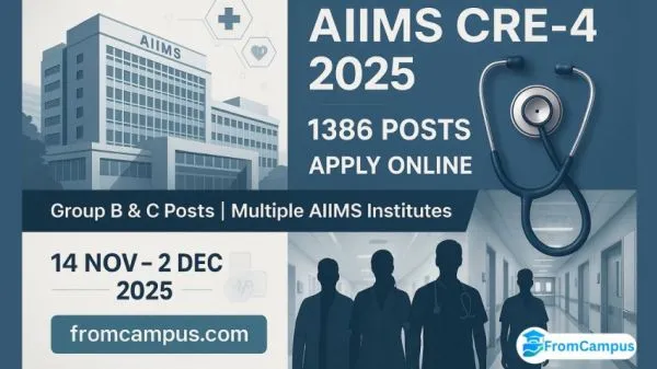 AIIMS CRE-4 Recruitment 2025 Notification Out – Apply for Group B & C Posts