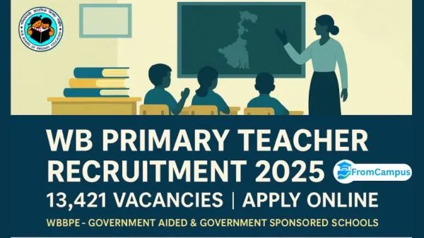 West Bengal Primary Teacher Recruitment 2025 – 13,421 Assistant Teacher Posts