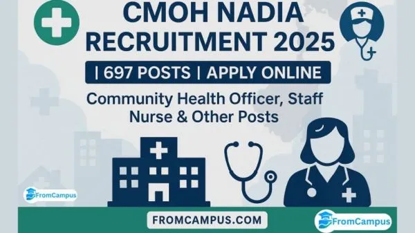 CMOH Nadia Recruitment 2025 – Apply Online for 697 Posts