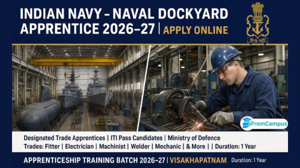 Naval Dockyard Visakhapatnam Apprentice Recruitment 2026-27 – Apply for 320 ITI Apprentice Posts
