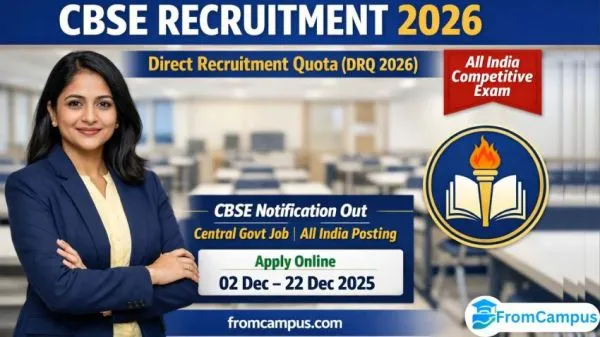 CBSE Recruitment 2026 – Direct Recruitment Quota (DRQ) Examination