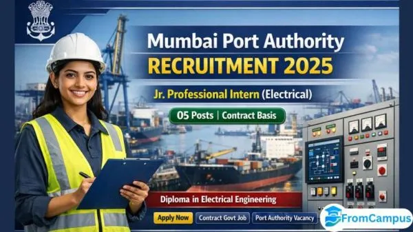 Mumbai Port Authority Recruitment 2026 – Jr Professional Intern (Electrical)