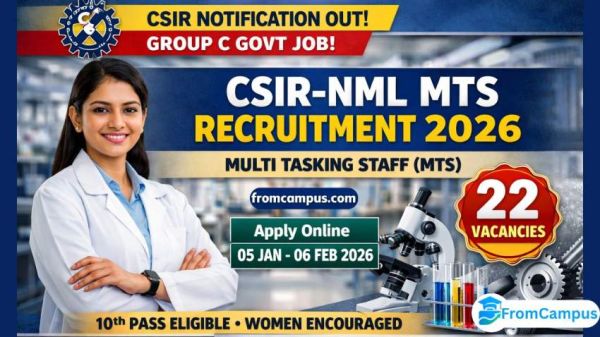 CSIR NML Opens MTS Recruitment 2026: 22 Central Government Jobs for 10th & ITI Pass