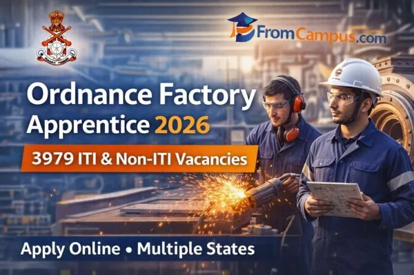 Ordnance Factory Apprentice Recruitment 2026 – Apply Online