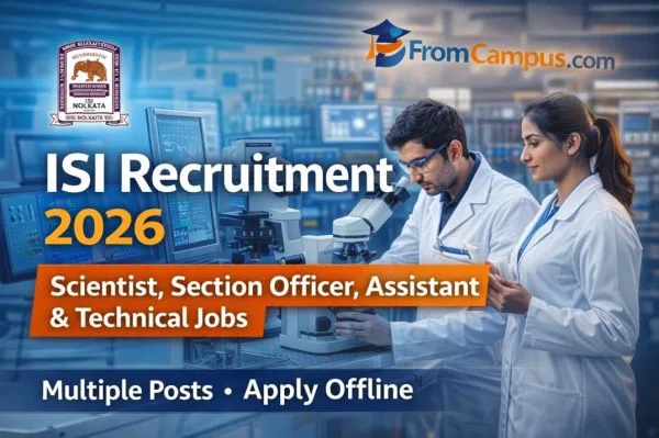 ISI Recruitment 2026 – Apply for Scientific, Technical & Administrative Posts