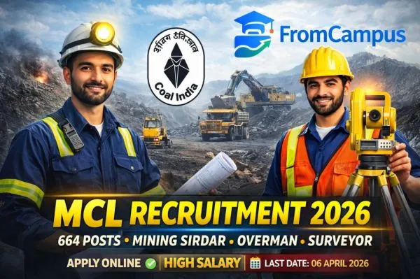 Mahanadi Coalfields Limited (MCL) Recruitment 2026 – Apply Online for 664 Mining Sirdar, Overman & Surveyor Posts