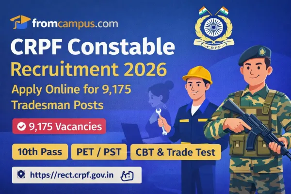 CRPF Constable Vacancy 2026 – 10th Pass Govt Job Apply Now