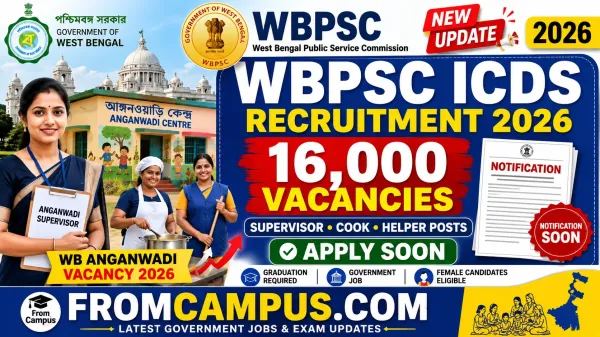 ICDS Recruitment 2026 West Bengal: Huge 16,000 Vacancy Expected for Anganwadi Supervisor & Helper